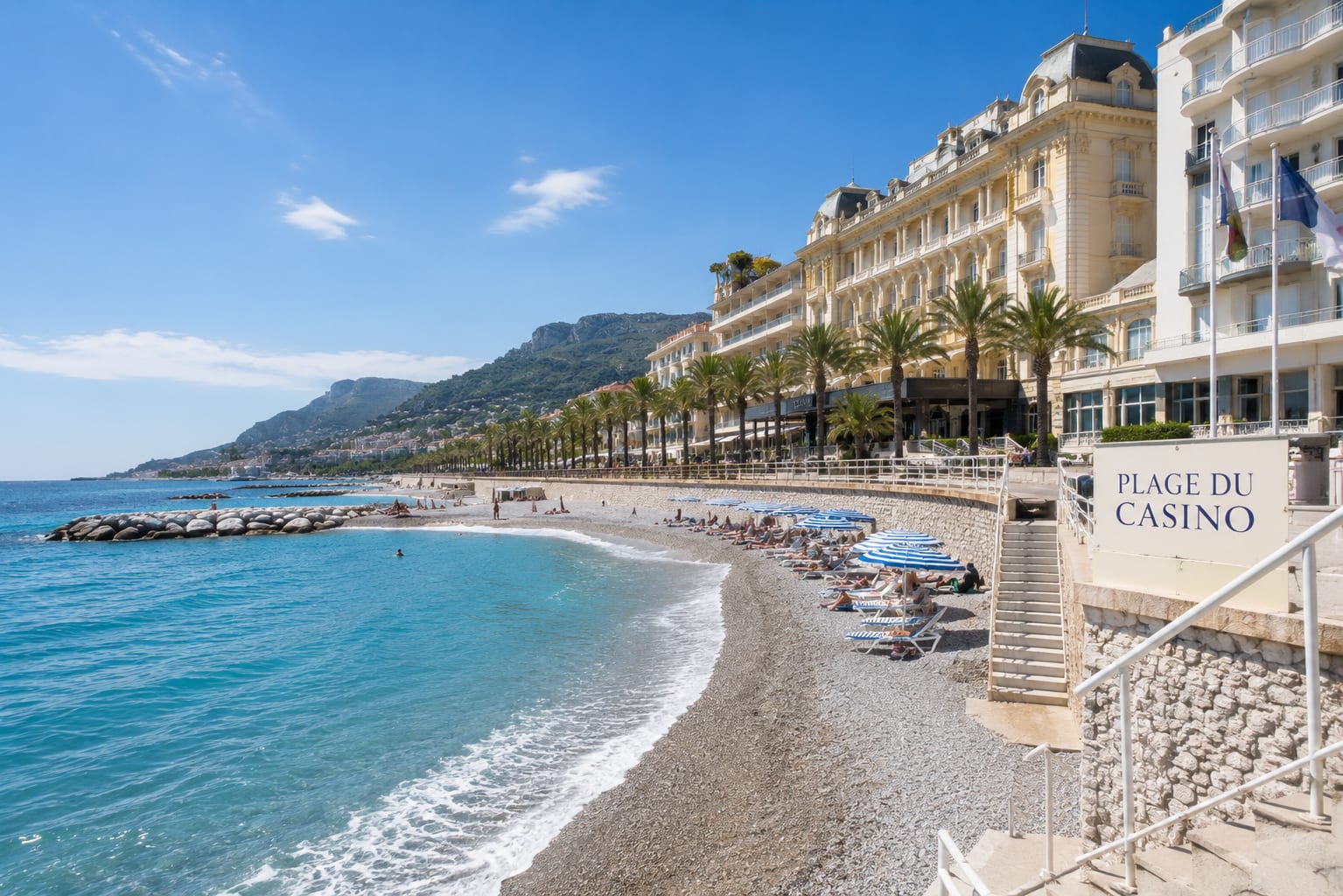 Illustration of Plage du Casino in Menton