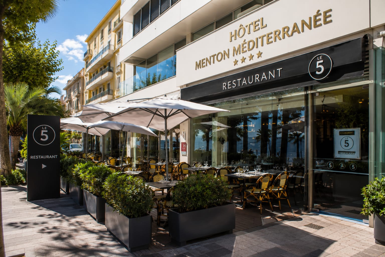 Illustration of Restaurant Le 5 in Menton