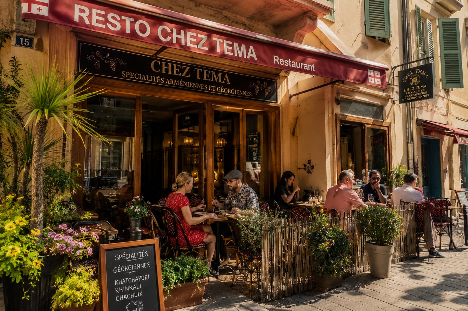 Illustrazione per Resto Chez Tema a Mentone