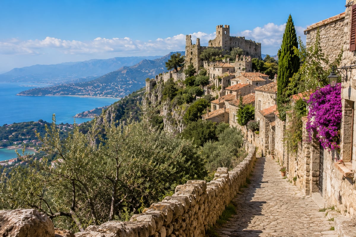 Illustration of Roquebrune medieval village