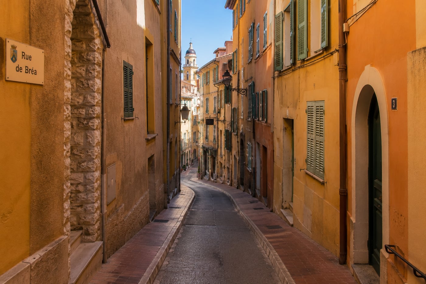 Rue de Brea near Saint-Michel in Menton