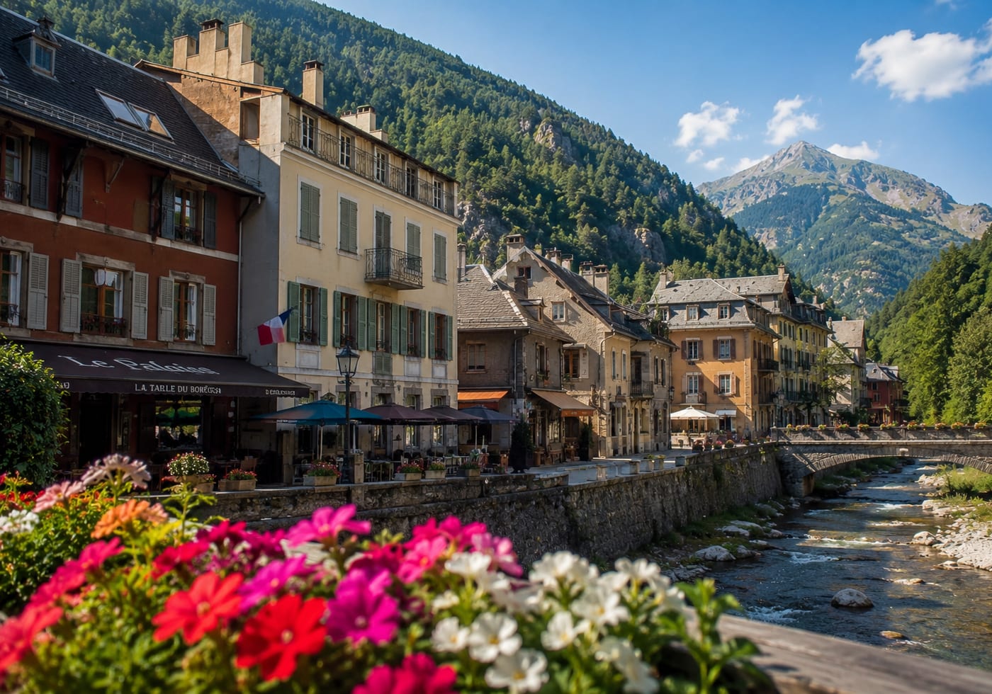 Illustration of Saint-Martin-Vésubie in the Mercantour mountains