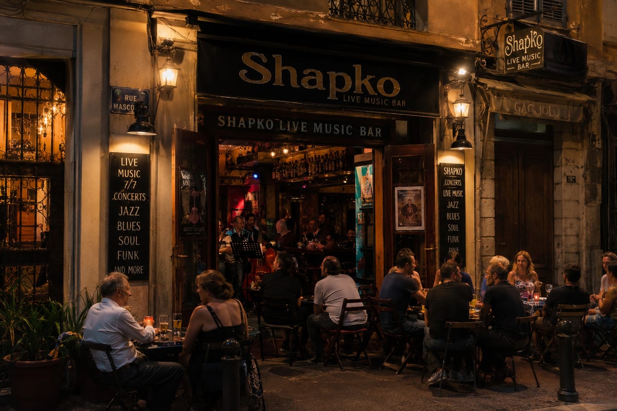 Illustration of Shapko live music bar in Nice