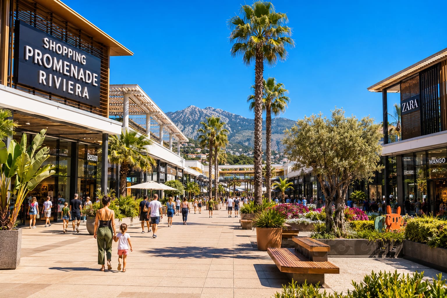 Illustration of Shopping Promenade Riviera in Cagnes-sur-Mer