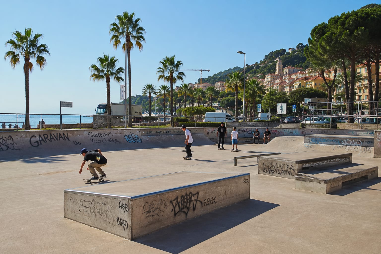 Illustration of Skatepark Youri Laleg / Skatepark Garavan in Menton