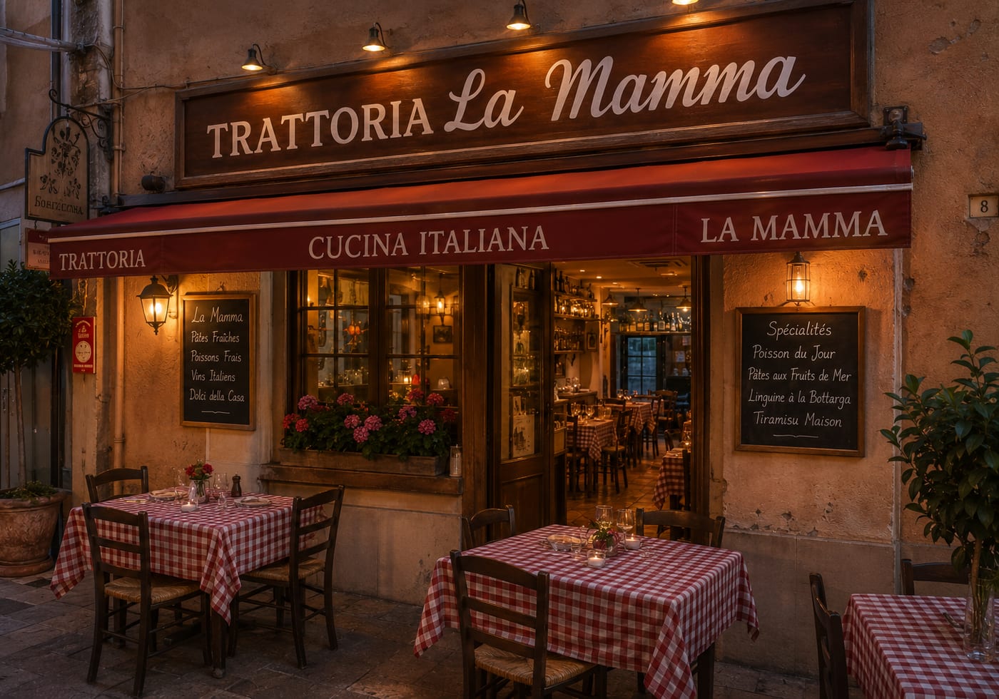 Illustration of Trattoria La Mamma in Menton