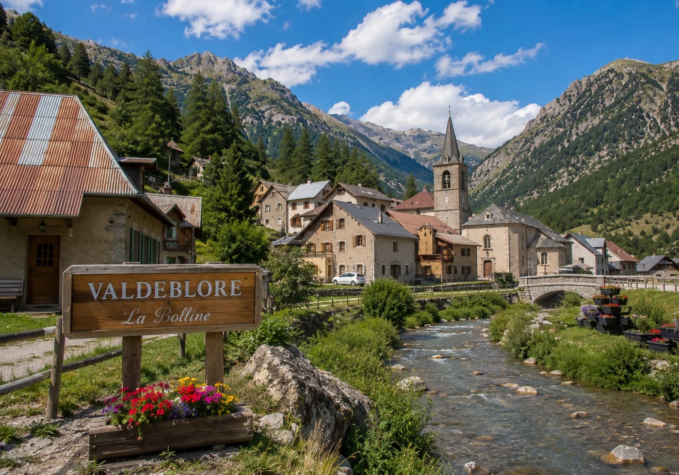 Illustration of Valdeblore in the Mercantour mountains