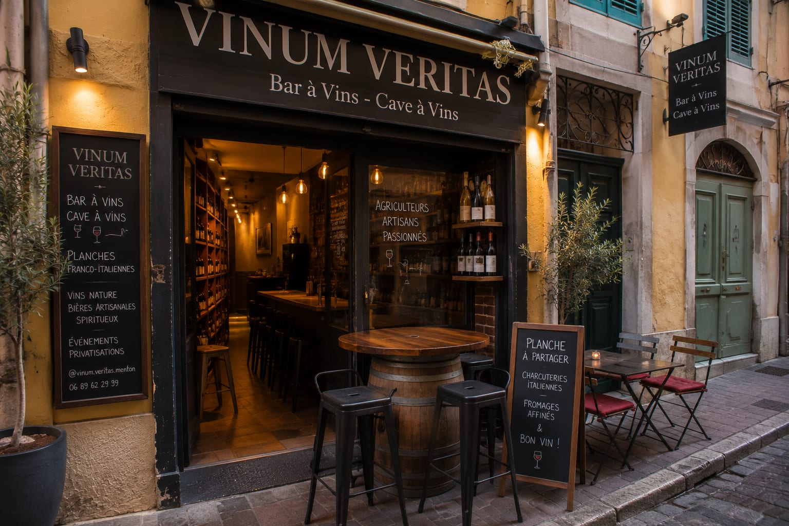 Illustration of Vinum Veritas in Menton