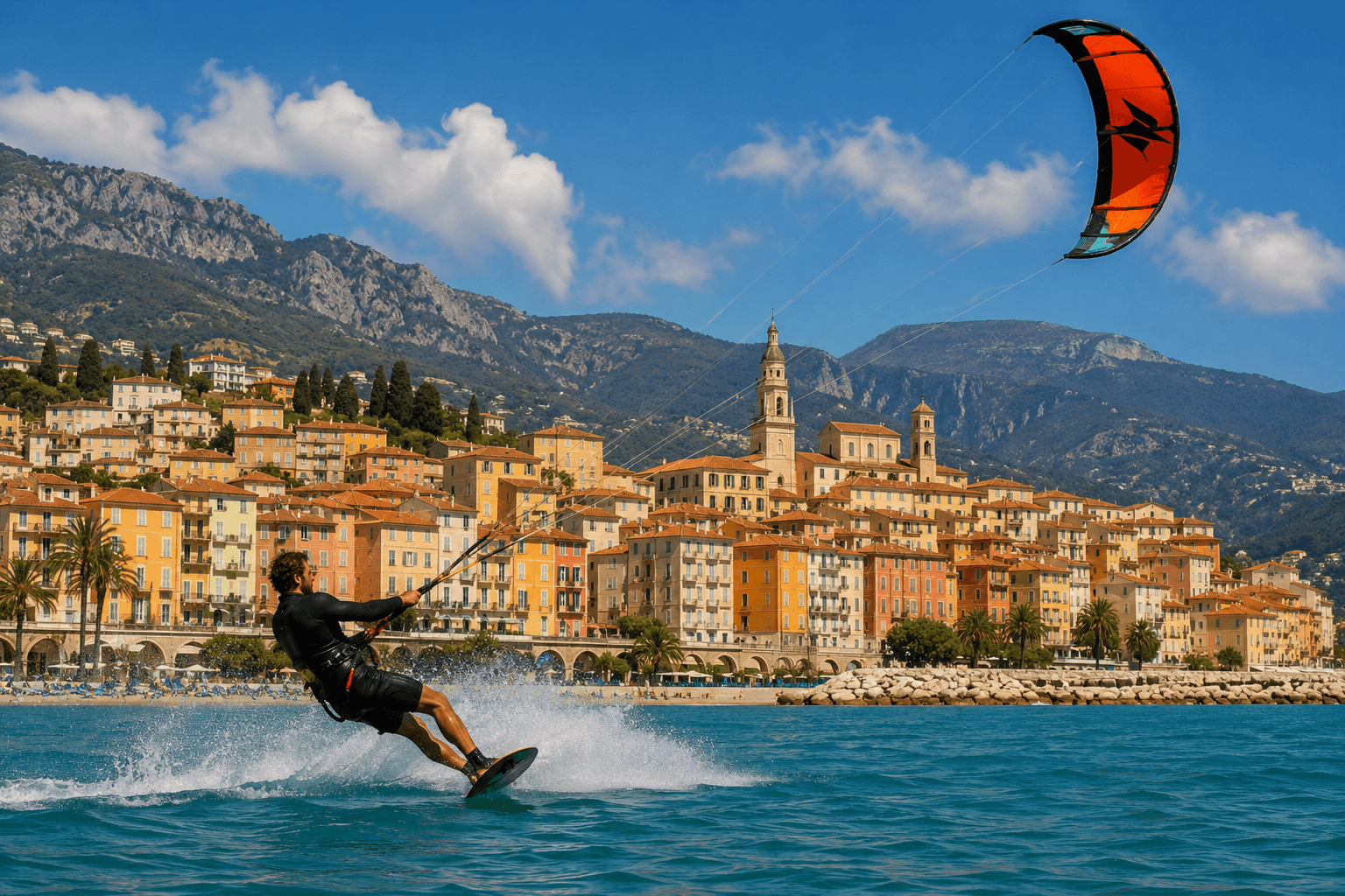 Illustration for water sports in Menton