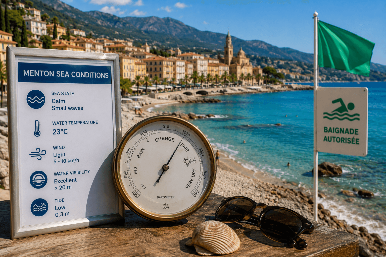 The Mediterranean sea near Menton